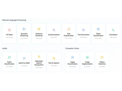 Machine learning models for natural language processing, audio and computer vision in the Hugging Face Hub