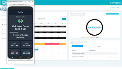 Activity for a customer’s boot use such as time active, time in rest, and time with the boot off.
