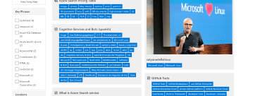 Eine Web-App mit aufgefüllten Suchdaten