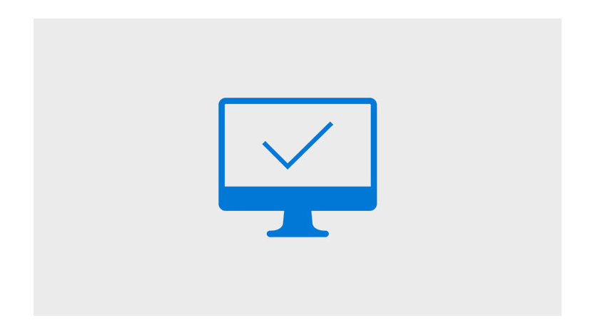 Illustration of a monitor with a check mark