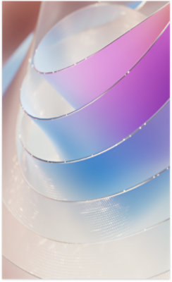 white, pink and blue colour combination of a 3D decorative image