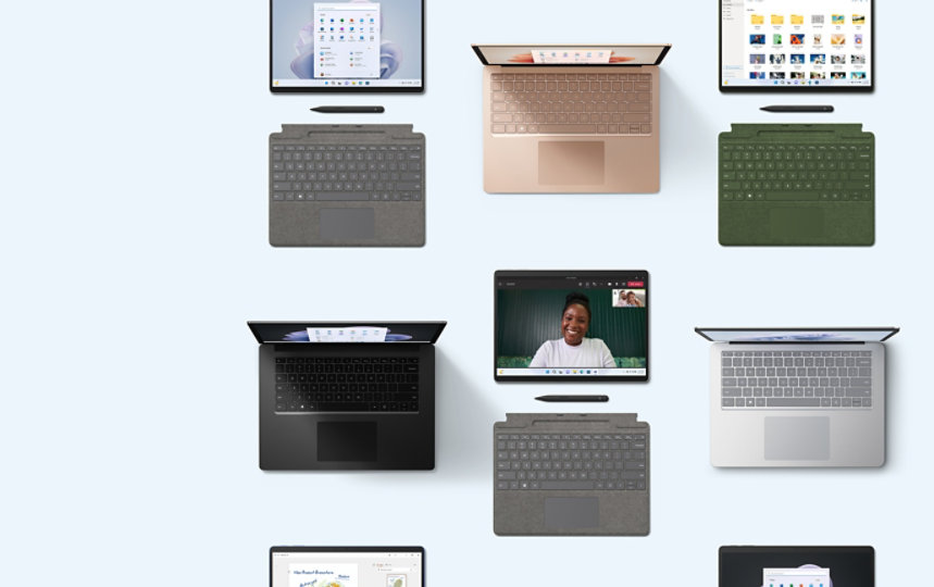 Verschiedene Surface Geräte.