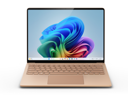 Surface Laptop in Dune shown from the front.
