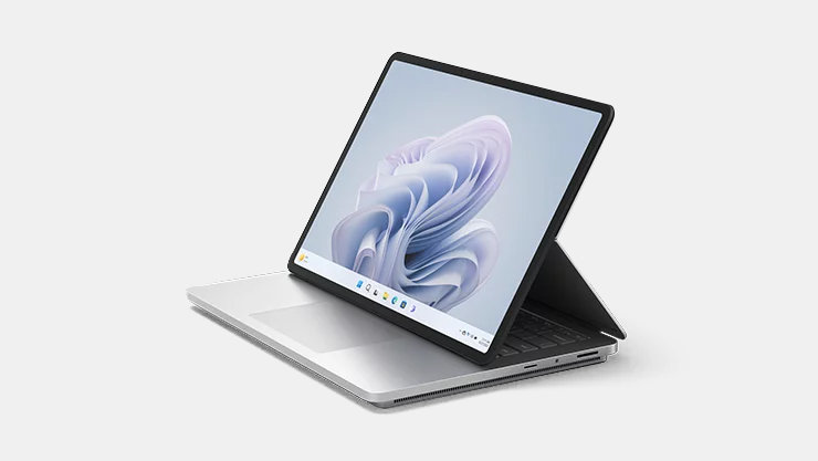 An angled device render of Surface Laptop Studio 2