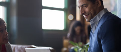 A person looking at a computer