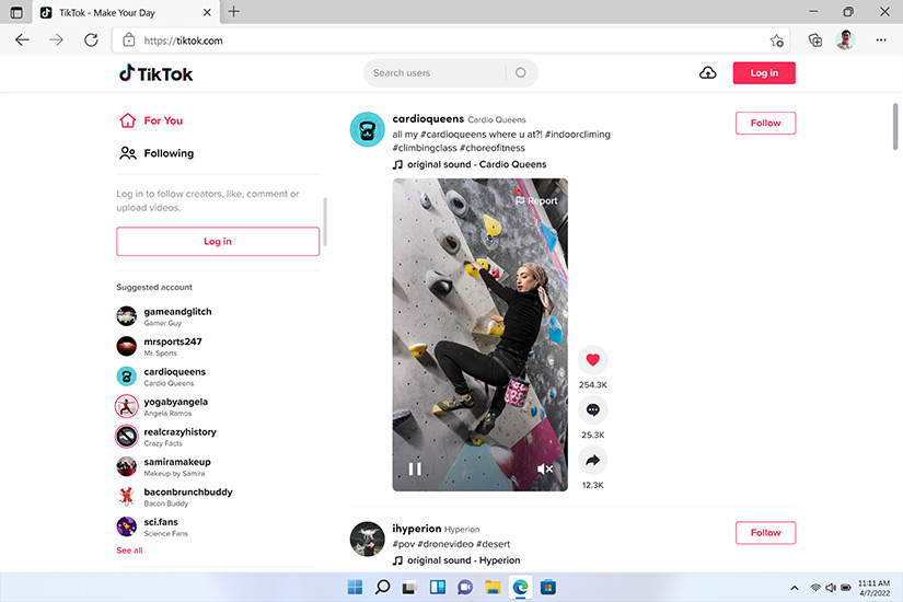 Genießen Sie endloses Entertainment mit Tiktok.