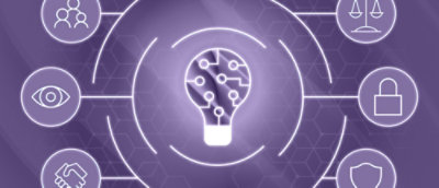 A light bulb with circles and lines.