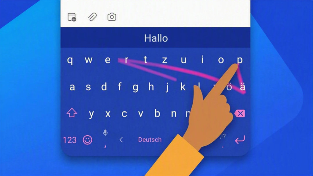 SwiftKey Wisch-Demonstration