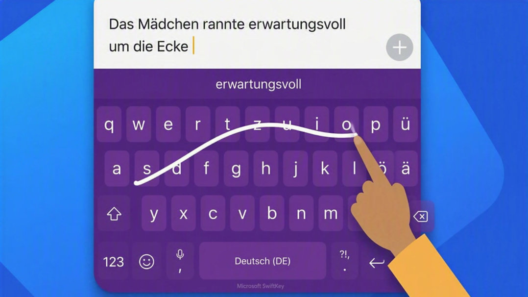 SwiftKey Wisch-Demonstration