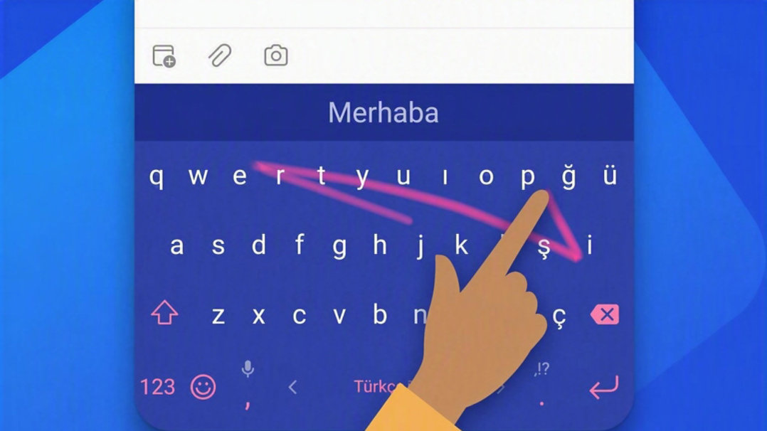 SwiftKey çekerek yazma tanıtımı