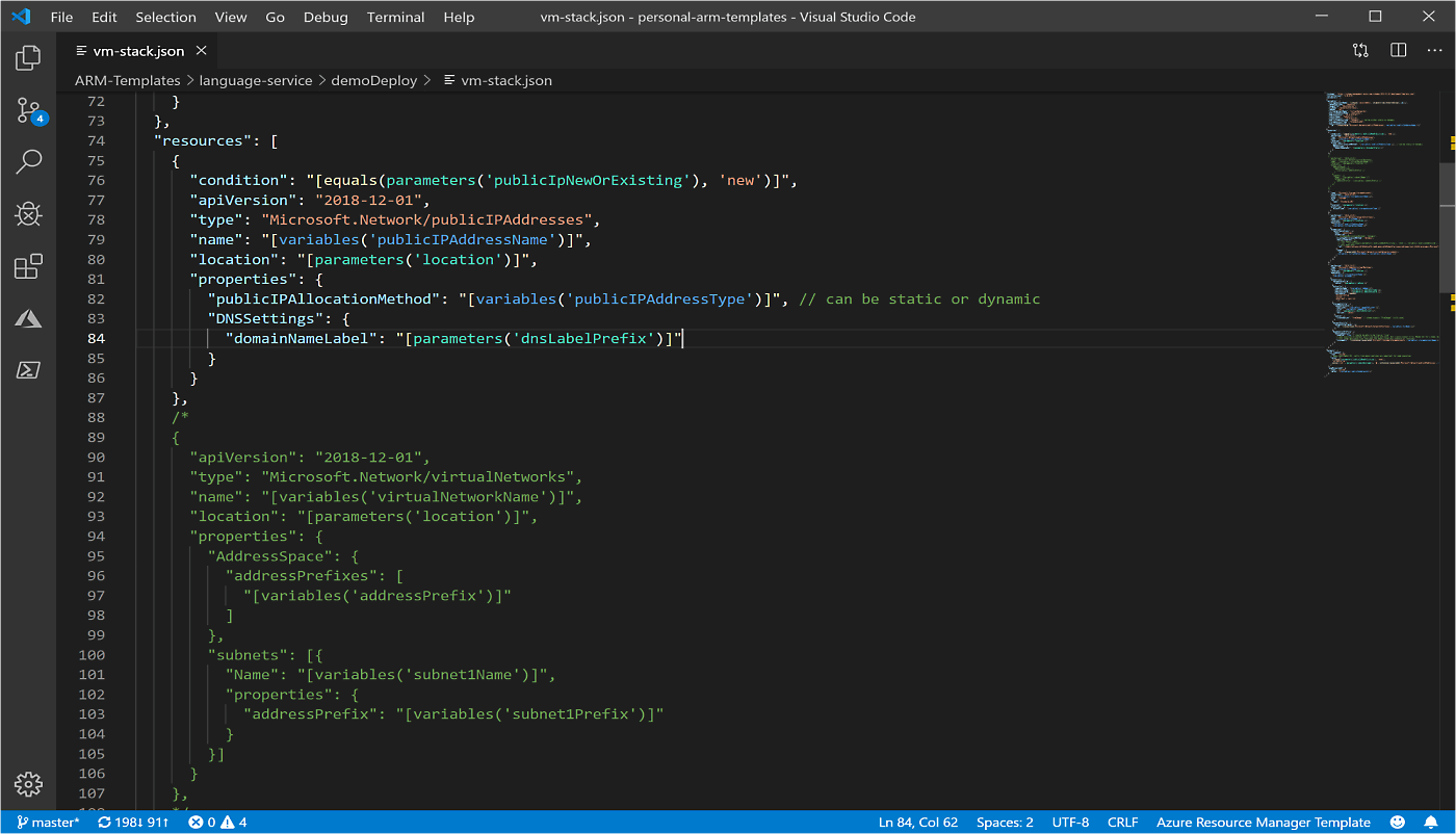 Ett projekt i Visual Studio Code