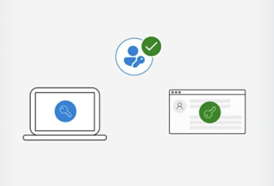 Компютърен екран с клавиш и глава на човек